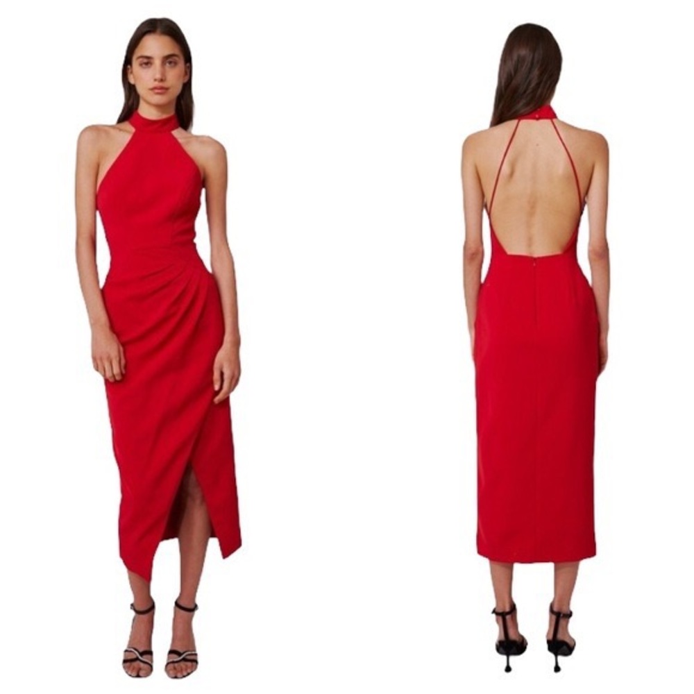 C/MEO COLLECTIVE Caliber Halter Backless Dress Wedding Guest Shopbop Revolve